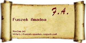 Fuszek Amadea névjegykártya