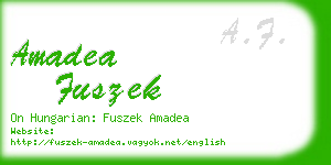 amadea fuszek business card